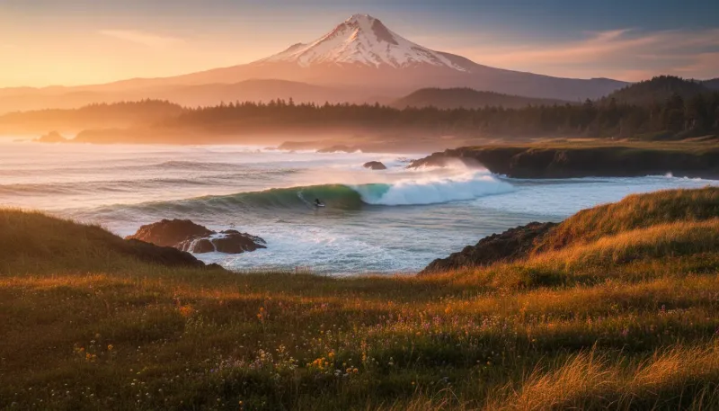 Oregon landscape, backdrop for the Surfing Hubs Seaside directory